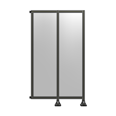B6-2135-1200-0150-HYPFK DOUBLE PANEL-LEGS ON RIGHT AND CENTER WITH HINGES 2135MM X 1200MM 1/4" POLYCARBONATE, AS A KIT