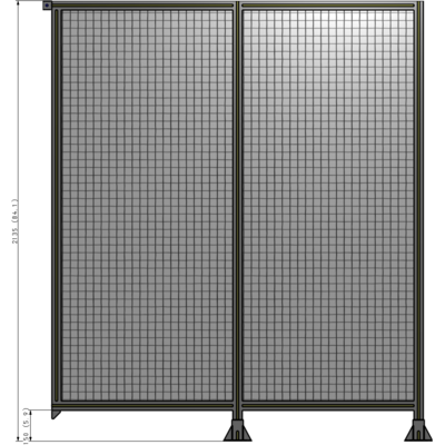 B6-2135-1800-0150-TYMFK DOUBLE PANEL-LEGS ON RIGHT AND CENTER, TIE PLATE ON LEFT 2135MM X 1800MM 1" MESH, AS A KIT