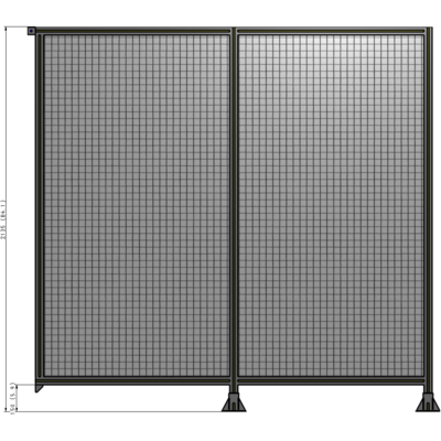 B6-2135-2200-0150-TYMFK DOUBLE PANEL-LEGS ON RIGHT AND CENTER, TIE PLATE ON LEFT 2135MM X 2200MM 1" MESH, AS A KIT