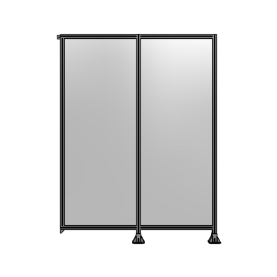 DOUBLE PANEL-LEGS ON RIGHT AND CENTER, TIE PLATE ON LEFT 2400MM X 1800MM  1/4" POLYCARBONATE, AS KIT