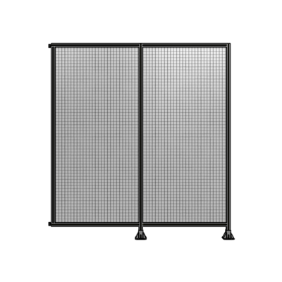 DOUBLE PANEL-LEGS ON RIGHT AND CENTER WITH HINGES 2400MM X 2200MM  1" MESH, FULLY ASSEMBLED