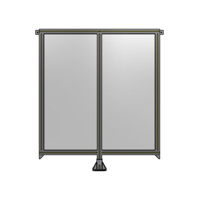 DOUBLE PANEL-LEG IN CENTER AND TIE PLATE CONNECTORS 1400MM X 1200MM  1/4&quot; POLYCARB, ASSEMBLED