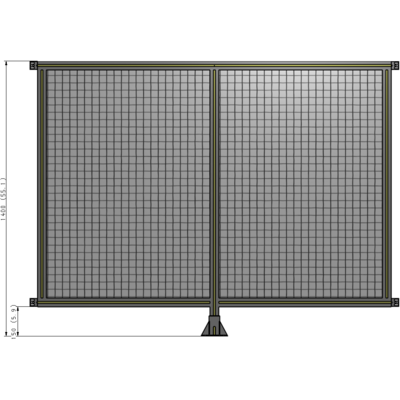 B7-1400-1800-0150-HYMFK DOUBLE PANEL-LEG IN CENTER AND HINGE CONNECTORS 1400MM X 1800MM 1" MESH, FULLY ASSEMBLED