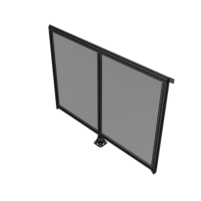 B7-1400-1800-0150-TYPFA DOUBLE PANEL-LEG IN CENTER AND TIE PLATE CONNECTORS 1400MM X 1800MM 1/4" POLYCARB, ASSEMBLED