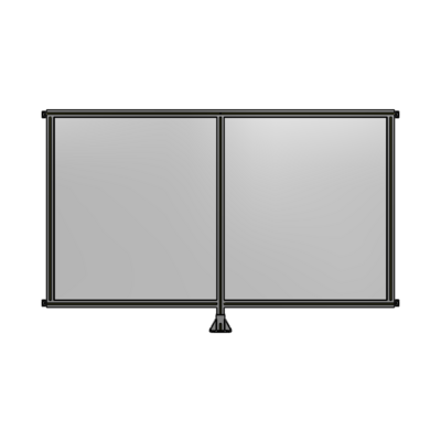 DOUBLE PANEL-LEG IN CENTER AND HINGE CONNECTORS 1400MM X 2200MM  1/4&quot; POLYCARBONATE, ASSEMBLED