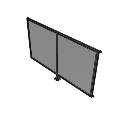 B7-1400-2200-0150-HYPFA DOUBLE PANEL-LEG IN CENTER AND HINGE CONNECTORS 1400MM X 2200MM 1/4" POLYCARBONATE, ASSEMBLED