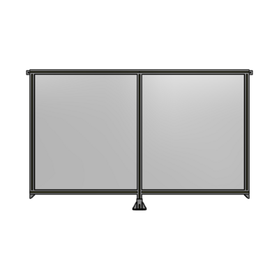 DOUBLE PANEL-LEG IN CENTER AND TIE PLATE CONNECTORS 1400MM X 2200MM  1/4&quot; POLYCARB, ASSEMBLED