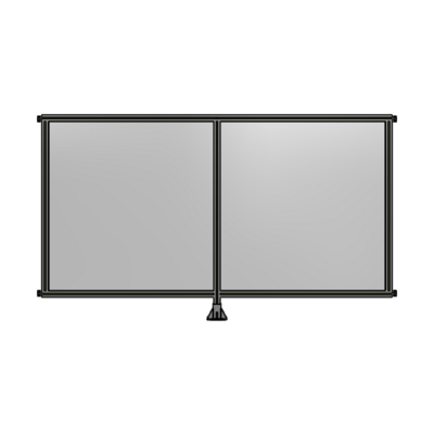 DOUBLE PANEL-LEG IN CENTER AND HINGE CONNECTORS 1400MM X 2400MM  1/4&quot; POLYCARBONATE, ASSEMBLED