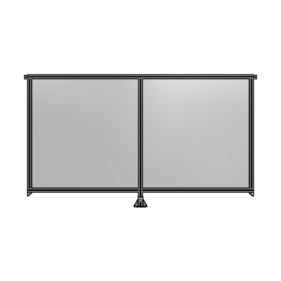 DOUBLE PANEL-LEG IN CENTER AND TIE PLATE CONNECTORS 1400MM X 2400MM  1/4&quot; POLYCARB, ASSEMBLED