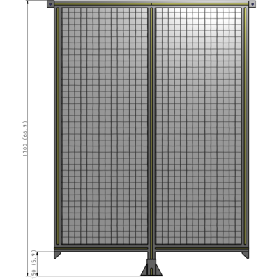 B7-1700-1200-0150-TYMFK DOUBLE PANEL-LEG IN CENTER AND TIE PLATE CONNECTORS 1700MM X 1200MM  1" MESH, AS A KIT