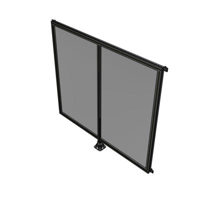B7-1700-1800-0150-HYPFK DOUBLE PANEL-LEG IN CENTER AND HINGE CONNECTORS 1700MM X 1800MM  1/4" POLYCARBONATE, AS A KIT
