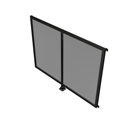B7-1700-2200-0150-HYPFA DOUBLE PANEL-LEG IN CENTER AND HINGE CONNECTORS 1700MM X 2200MM  1/4" POLYCARBONATE, ASSEMBLED