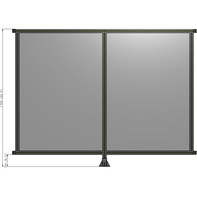 B7-1700-2200-0150-HYPFK DOUBLE PANEL-LEG IN CENTER AND HINGE CONNECTORS 1700MM X 2200MM  1/4" POLYCARBONATE, AS A KIT