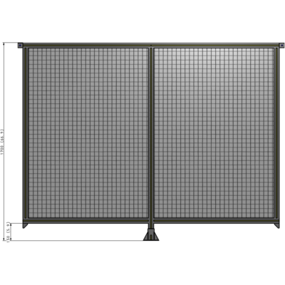 B7-1700-2200-0150-TYMFA DOUBLE PANEL-LEG IN CENTER AND TIE PLATE CONNECTORS 1700MM X 2200MM  1" MESH, FULLY ASSEMBLED