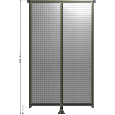B7-2135-1200-0150-TYMFA DOUBLE PANEL-LEG IN CENTER AND TIE PLATE CONNECTORS 2135MM X 1200MM  1" MESH, FULLY ASSEMBLED