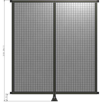 B7-2135-1800-0150-HYMFK DOUBLE PANEL-LEG IN CENTER AND HINGE CONNECTORS 2135MM X 1800MM 1" MESH, AS A KIT