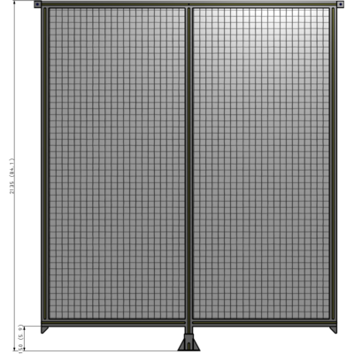 B7-2135-1800-0150-TYMFA DOUBLE PANEL-LEG IN CENTER AND TIE PLATE CONNECTORS 2135MM X 1800MM 1" MESH, FULLY ASSEMBLED