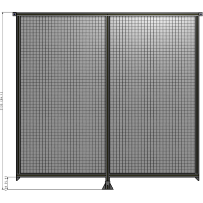 B7-2135-2200-0150-TYMFK DOUBLE PANEL-LEG IN CENTER AND TIE PLATE CONNECTORS 2135MM X  2200MM  1" MESH, AS A KIT