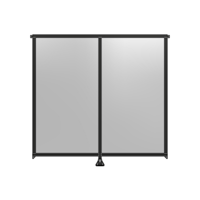 DOUBLE PANEL-LEG IN CENTER AND TIE PLATE CONNECTORS 2135MM X  2200MM  1/4&quot; POLYCARBONATE, KIT