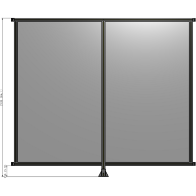 B7-2135-2400-0150-HYPFK DOUBLE PANEL-LEG IN CENTER AND HINGE CONNECTORS 2135MM X 2400MM 1/4" POLYCARBONATE, AS A KIT