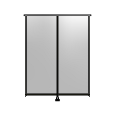 DOUBLE PANEL-LEG IN CENTER AND TIE PLATE CONNECTORS 2400MM X 1800MM  1/4" POLYCARB, ASSEMBLED