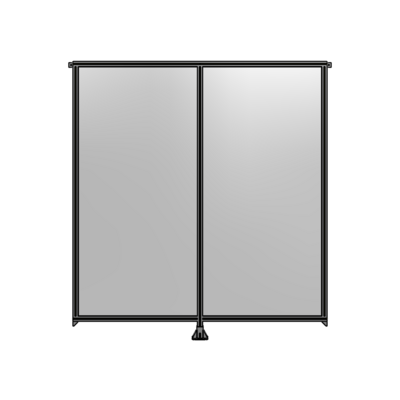 DOUBLE PANEL-LEG IN CENTER AND TIE PLATE CONNECTORS 2400MM X 2200MM  1/4" POLYCARBONATE, AS KIT