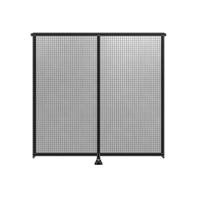 DOUBLE PANEL-LEG IN CENTER AND TIE PLATE CONNECTORS 2400MM X 2400MM  1" MESH, FULLY ASSEMBLED