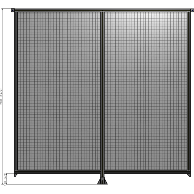 B7-2400-2400-0150-TYMFA DOUBLE PANEL-LEG IN CENTER AND TIE PLATE CONNECTORS 2400MM X 2400MM  1" MESH, FULLY ASSEMBLED