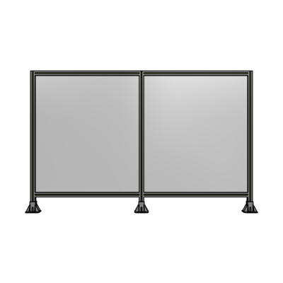 B8-1400-2200-0150-ZYPFA DOUBLE PANEL-3 LEGS  1400MM X 1800MM  1/4" POLYCARBONATE, FULLY ASSEMBLED