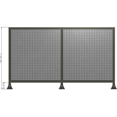 B8-1400-2400-0150-ZYMFA DOUBLE PANEL-3 LEGS 1400MM X 1800MM 1" MESH, FULLY ASSEMBLED