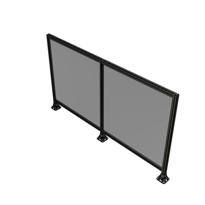 B8-1400-2400-0150-ZYPFA DOUBLE PANEL-3 LEGS 1400MM X 1800MM 1/4" POLYCARBONATE, FULLY ASSEMBLED