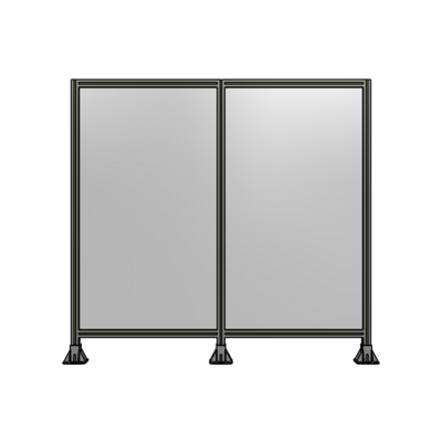 DOUBLE PANEL-3 LEGS  1700MM X 1800MM  1/4&quot; POLYCARBONATE, FULLY ASSEMBLED