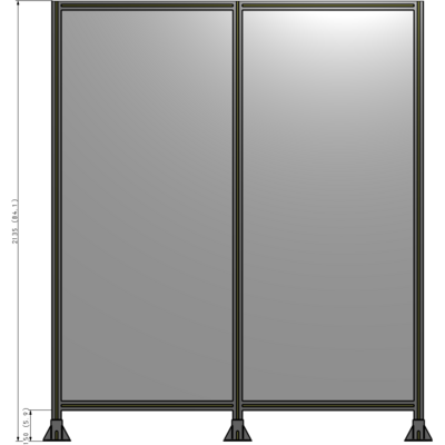 B8-2135-1800-0150-ZYPFK DOUBLE PANEL-3 LEGS 2135MM X 1800MM  1/4" POLYCARBONATE, AS A KIT