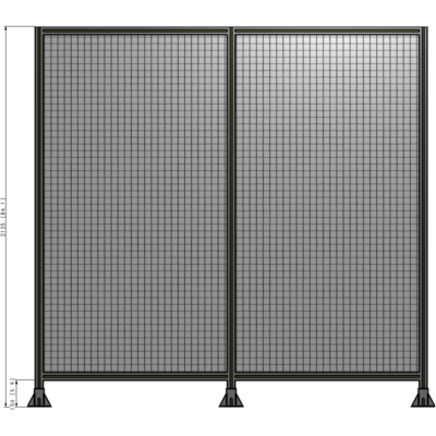 B8-2135-2200-0150-ZYMFA DOUBLE PANEL-3 LEGS 2135MM X 2200MM 1" MESH, FULLY ASSEMBLED