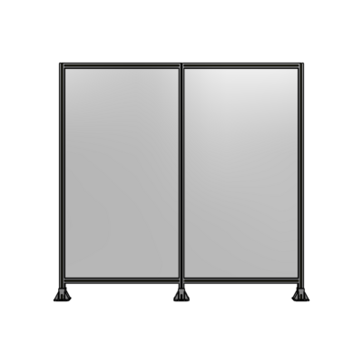 DOUBLE PANEL-3 LEGS  2135MM X 2200MM  1/4&quot; POLYCARBONATE, FULLY ASSEMBLED