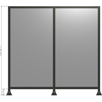 B8-2135-2200-0150-ZYPFK DOUBLE PANEL-3 LEGS 2135MM X 2200MM  1/4" POLYCARBONATE, AS A KIT