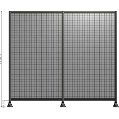 B8-2135-2400-0150-ZYMFK DOUBLE PANEL-3 LEGS 2135MM X 2400MM  1" MESH, AS A KIT