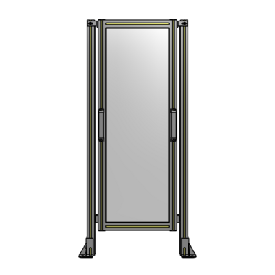 SINGLE REMOVABLE PANEL WITH LEGS 1400MM X 600MM 1/4&quot; POLYCARBONATE, FULLY ASSEMBLED