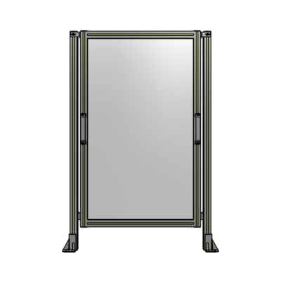SINGLE REMOVABLE PANEL WITH LEGS 1400MM X 900MM 1/4&quot; POLYCARBONATE, FULLY ASSEMBLED