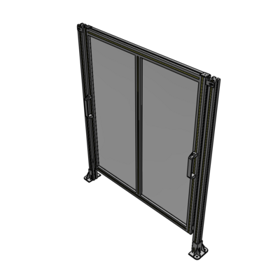 E4-1400-1200-0150-GYPTA DOUBLE REMOVABLE PANEL WITH LEGS  1400MM X 1200MM 1/4" POLYCARBONATE, FULLY ASSEMBLED