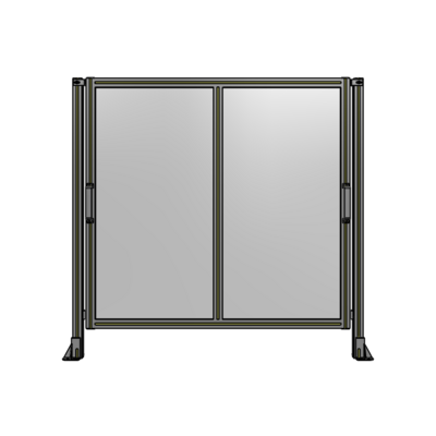 DOUBLE REMOVABLE PANEL WITH LEGS 1400MM X 1450MM 1/4&quot; POLYCARBONATE, AS A KIT