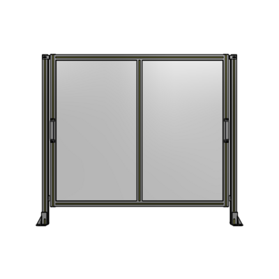 DOUBLE REMOVABLE PANEL WITH LEGS  1400MM X 1600MM 1/4&quot; POLYCARBONATE, FULLY ASSEMBLED