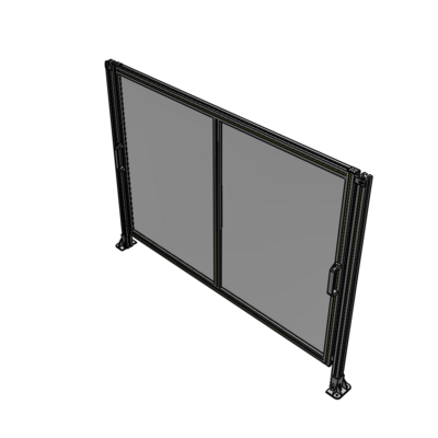 E4-1400-1900-0150-GYPTA DOUBLE REMOVABLE PANEL WITH LEGS  1400MM X 1900MM 1/4" POLYCARBONATE, FULLY ASSEMBLED