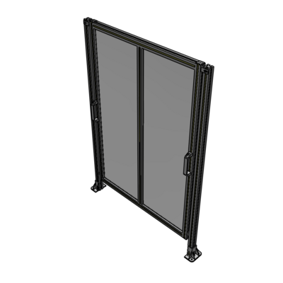 E4-1700-1200-0150-GYPTA DOUBLE REMOVABLE PANEL WITH LEGS  1700MM X 1200MM 1/4" POLYCARBONATE, FULLY ASSEMBLED