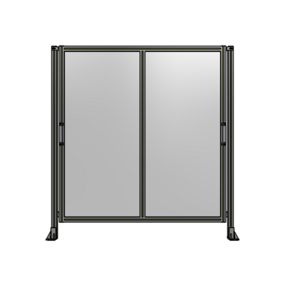 DOUBLE REMOVABLE PANEL WITH LEGS 1700MM X 1600MM 1/4&quot; POLYCARBONATE, AS A KIT