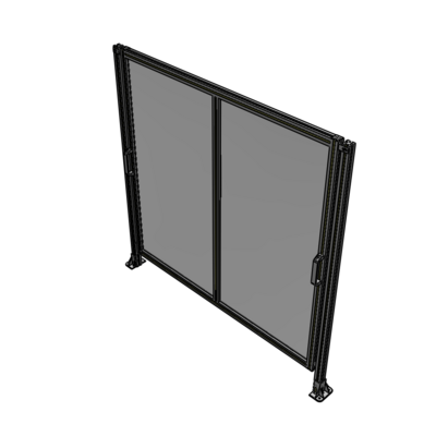 E4-1700-1750-0150-GYPTA DOUBLE REMOVABLE PANEL WITH LEGS 1700MM X 1750MM 1/4" POLYCARBONATE, FULLY ASSEMBLED
