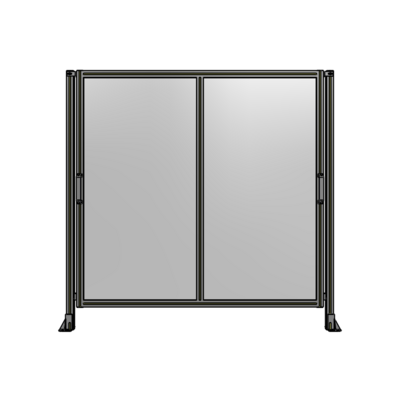 DOUBLE REMOVABLE PANEL WITH LEGS 1700MM X 1750MM 1/4&quot; POLYCARBONATE, AS A KIT
