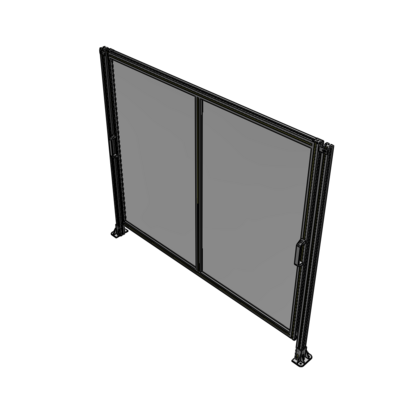 E4-1700-2000-0150-GYPTA DOUBLE REMOVABLE PANEL WITH LEGS 1700MM X 2000MM 1/4" POLYCARBONATE, FULLY ASSEMBLED
