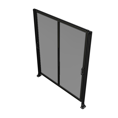 E4-2135-1750-0150-GYPTA DOUBLE REMOVABLE PANEL WITH LEGS  2135MM X 1750MM 1/4" POLYCARBONATE, FULLY ASSEMBLED