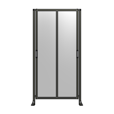 DOUBLE REMOVABLE PANEL WITH LEGS  2400MM X 1200MM 1/4&quot; POLYCARBONATE, FULLY ASSEMBLED